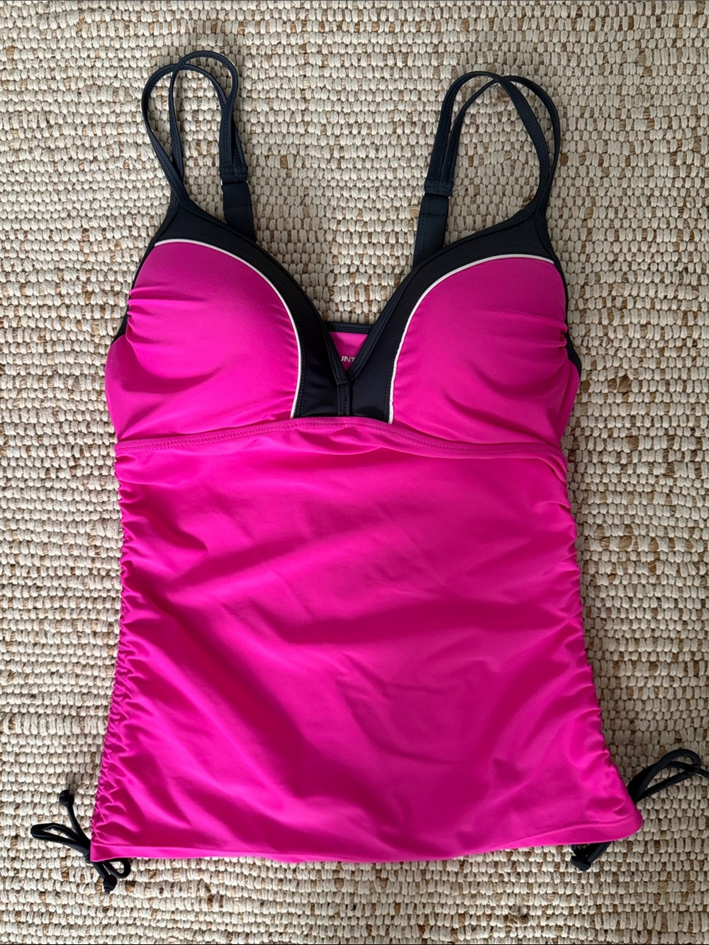 Free Country Hot Pink & Black Swim Tankini with Shorts - Picture 3 of 5